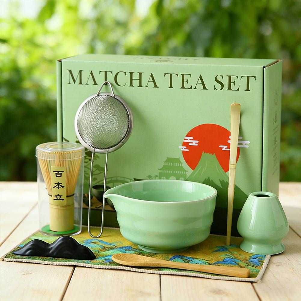Bamboo Whisk Chasen - Authentieke Japanse Matcha Thee Set, keramische