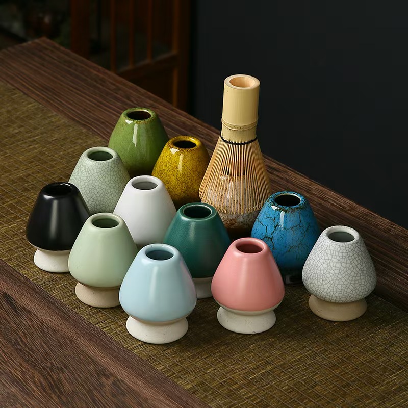 Bamboo Whisk Chasen - Matcha Thee Garde Houder Keramische Houder