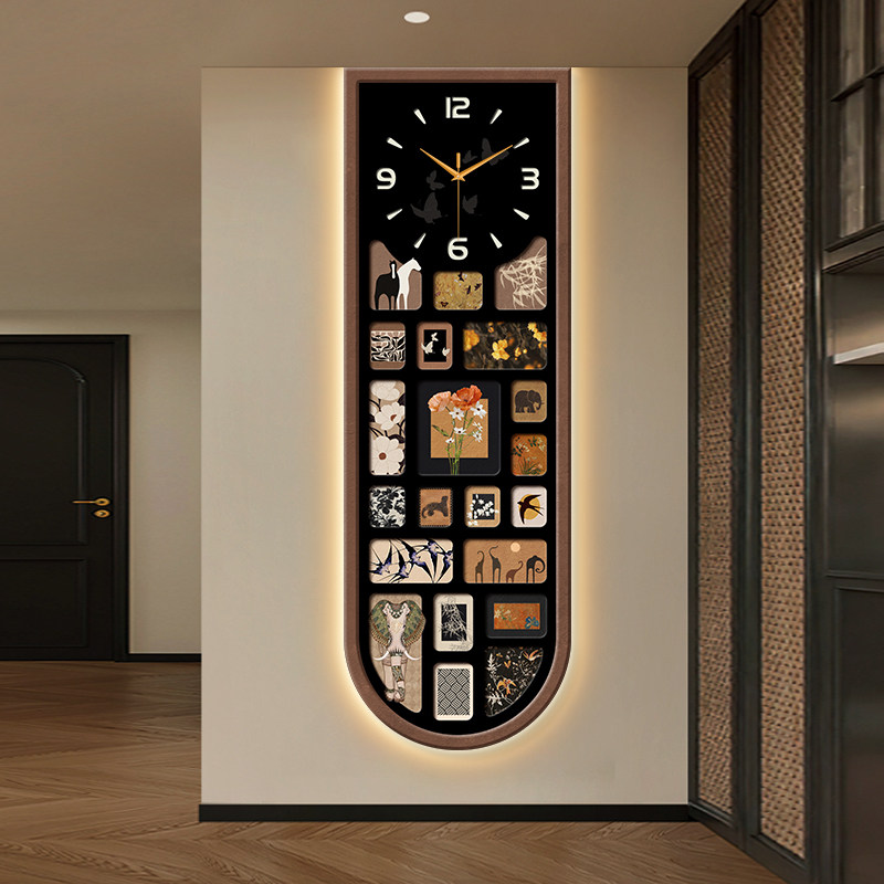 Japanese Living Lifestyle - Verticale beveiligingswandklok Unieke digitale wandklok in