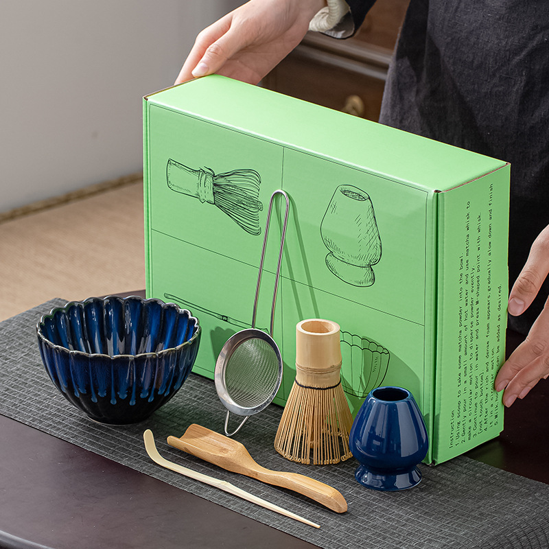 Bamboo Whisk Chasen - 6-delige set Japanse Matcha garde set