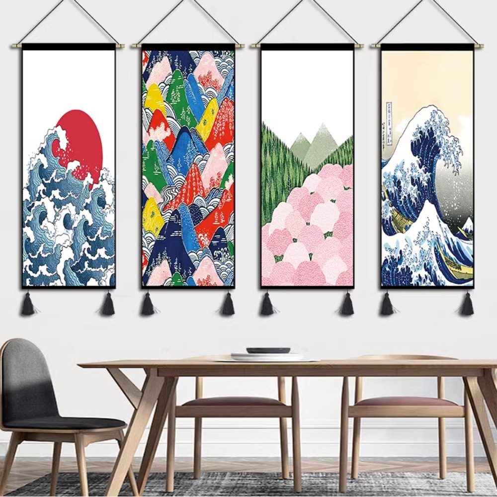 Japanese Living Lifestyle - Japanse stijl hangende foto's wandtapijten, woonkamers