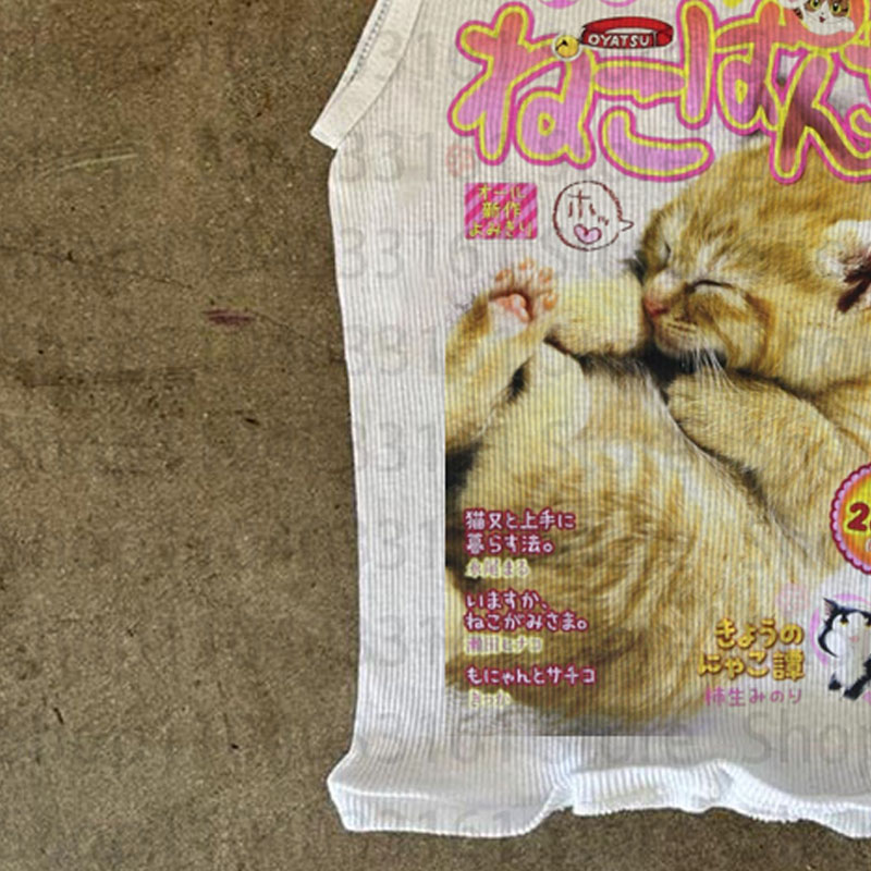 Kawaii Cat tanktop met print i - Japanese Lifestyle Magazines recensie en prijs